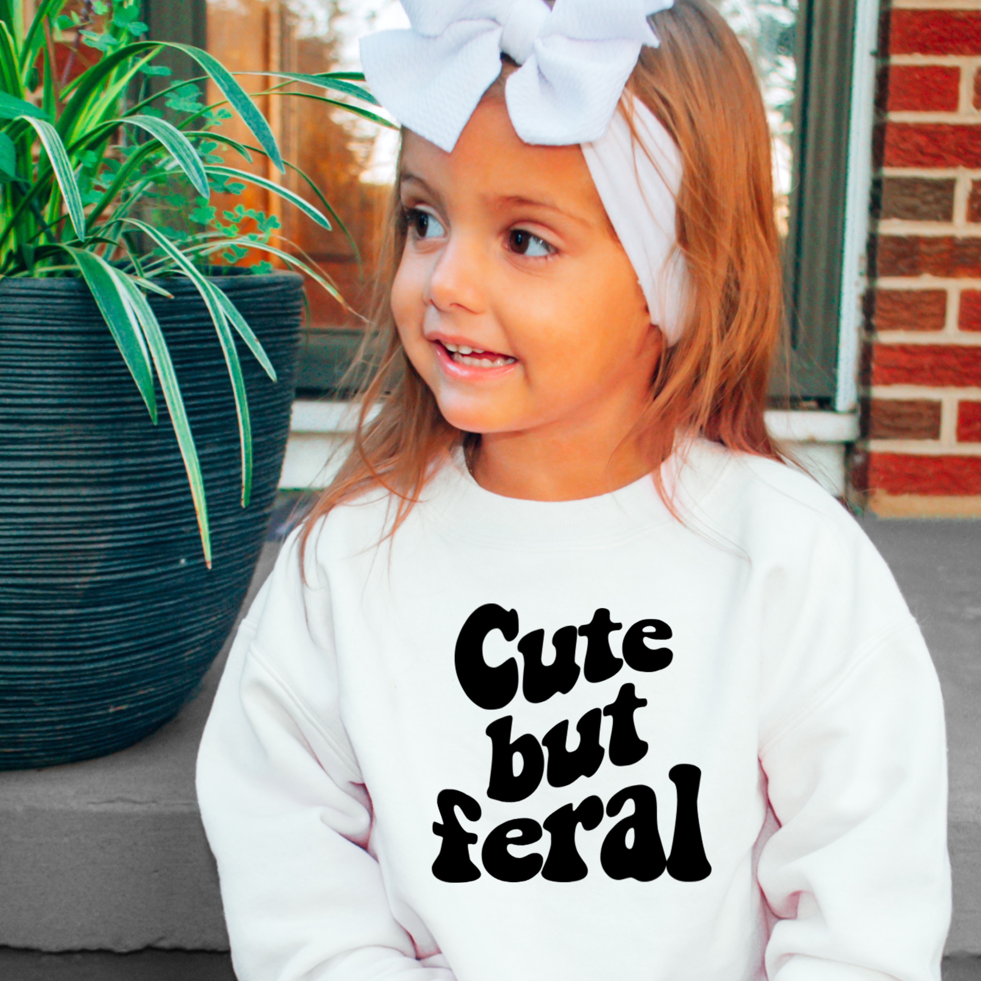 Cute But Feral Kids Sweater