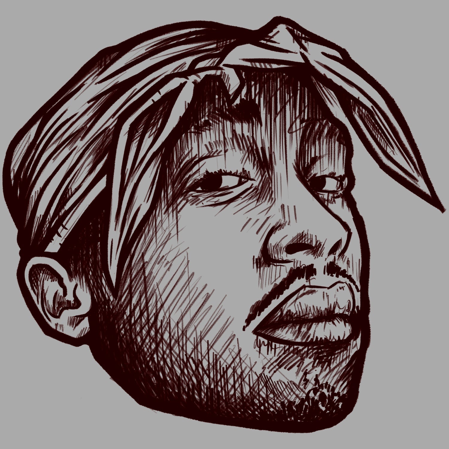 Tupac Inspired Art T Shirt