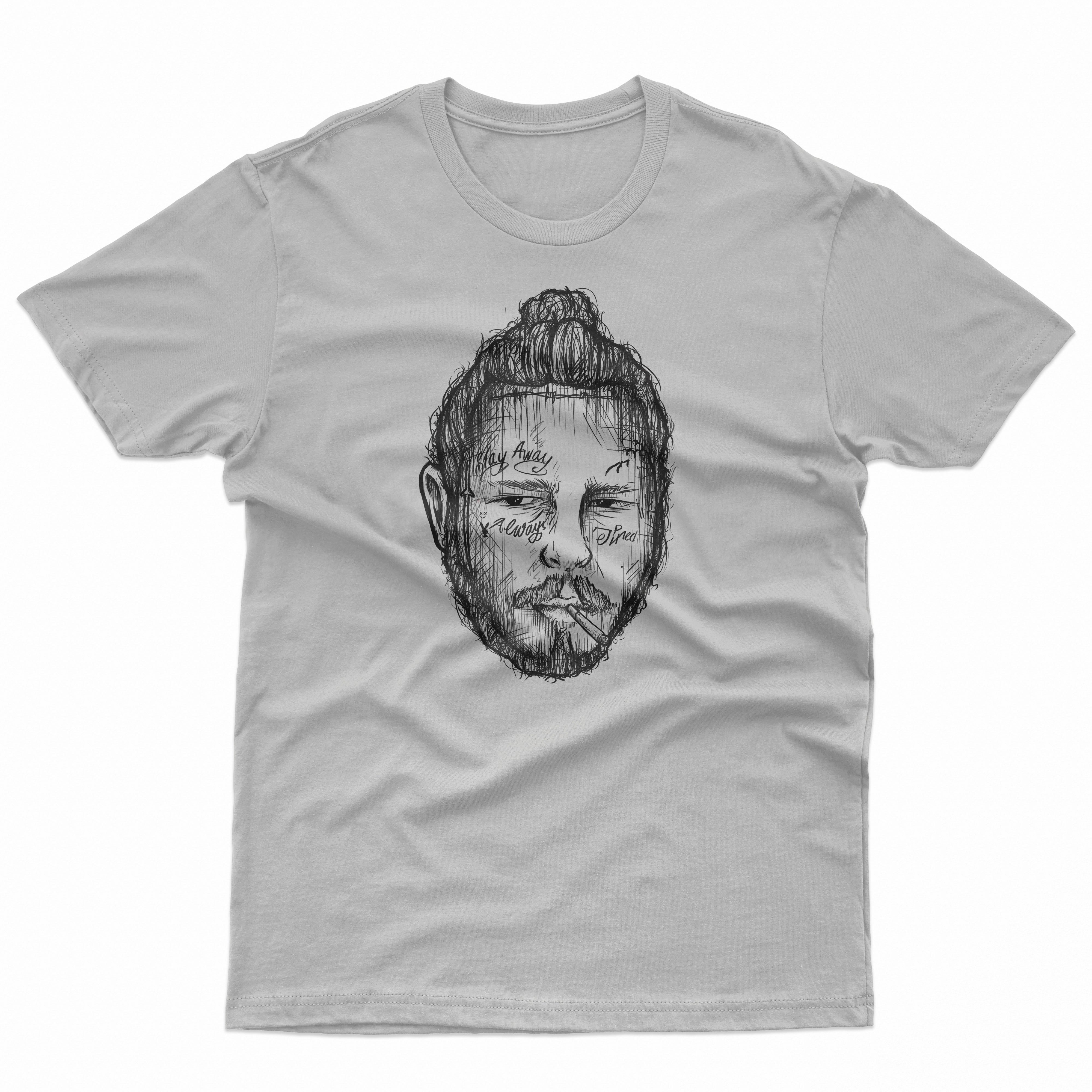 Post Malone Inspired Art T Shirt