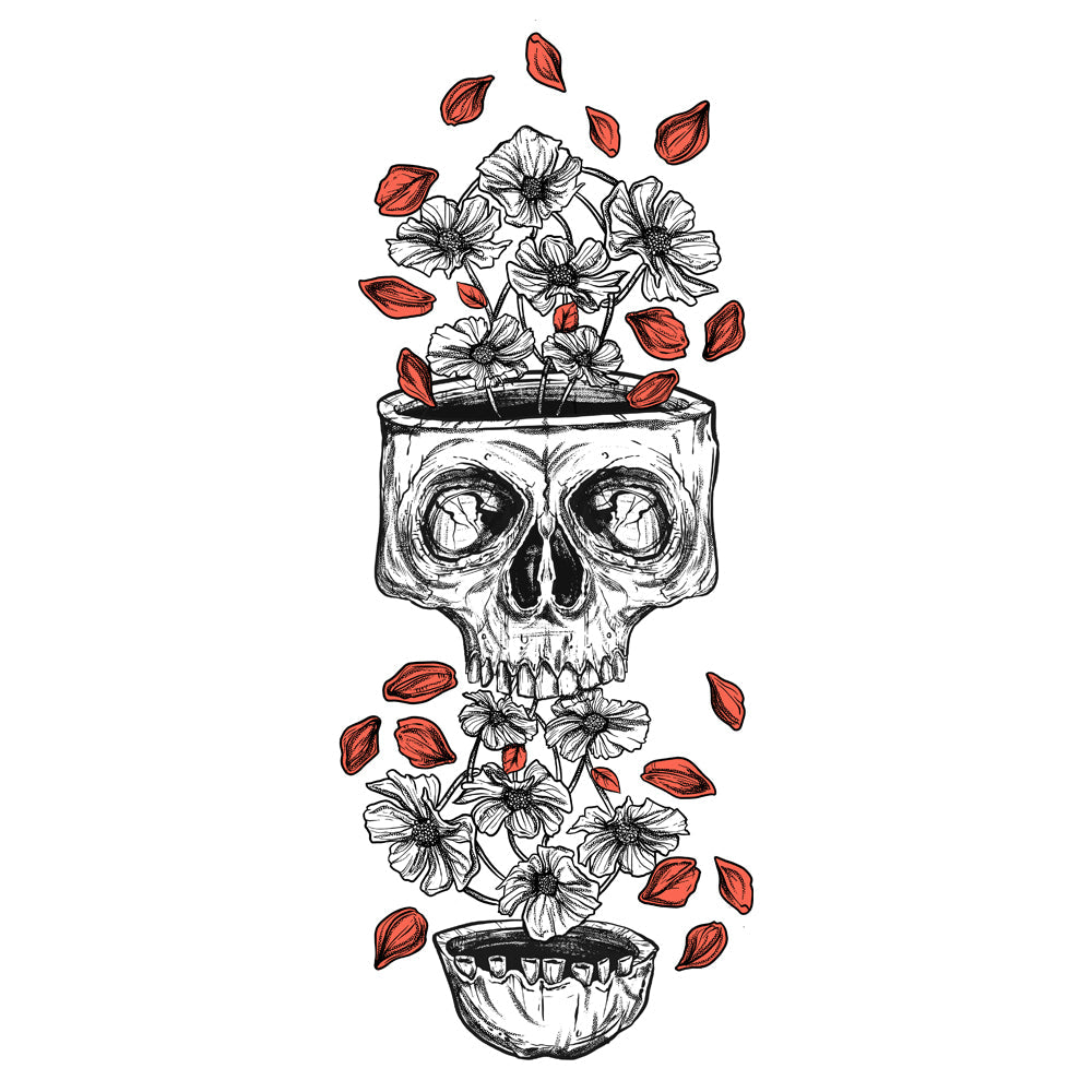 Flower Skull T Shirt