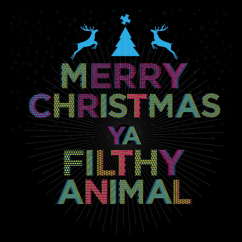 Merry Christmas Multicolour - T-Shirt