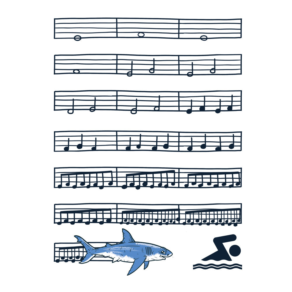 Jaws Theme Music T Shirt