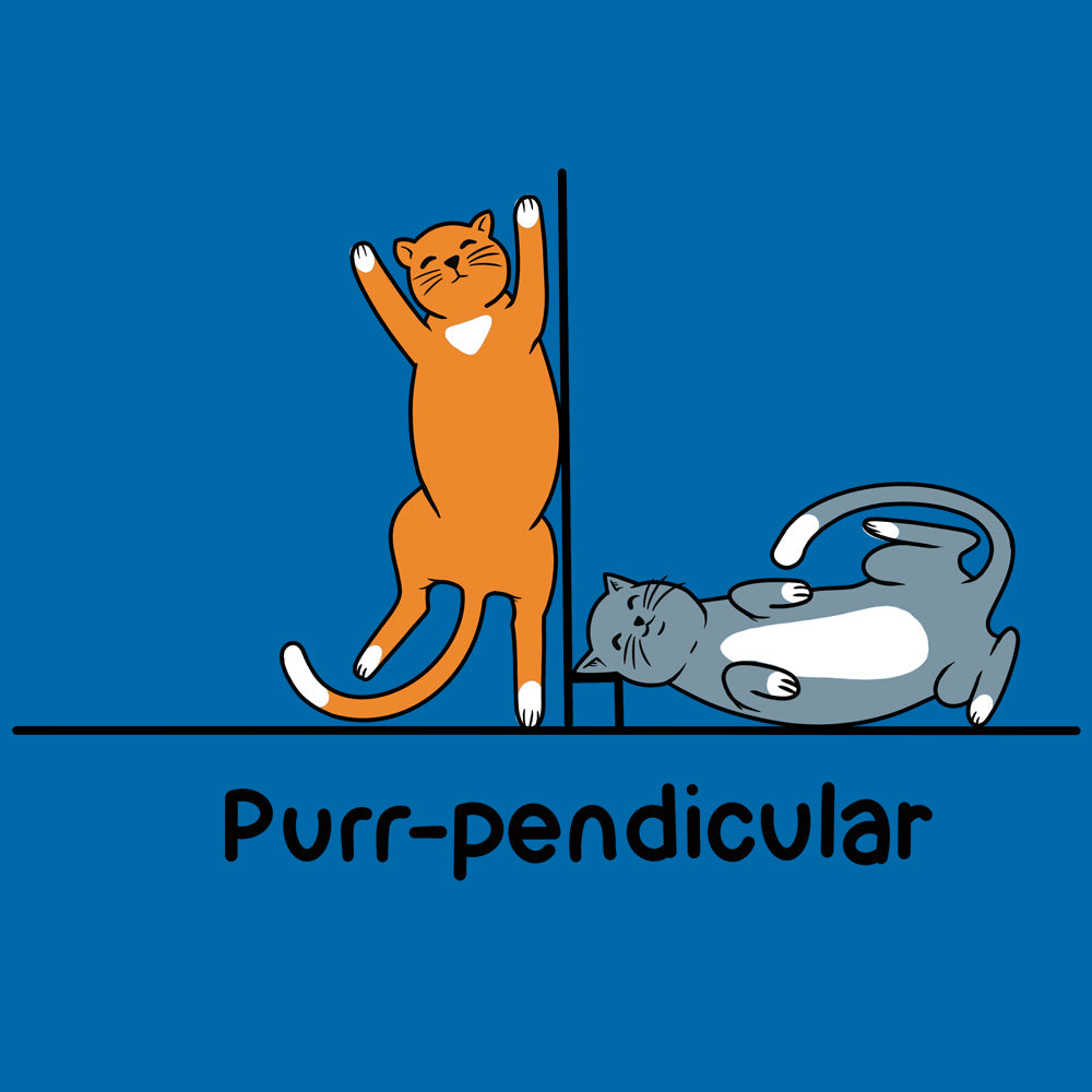 Purr-Pendicular Kids T Shirt