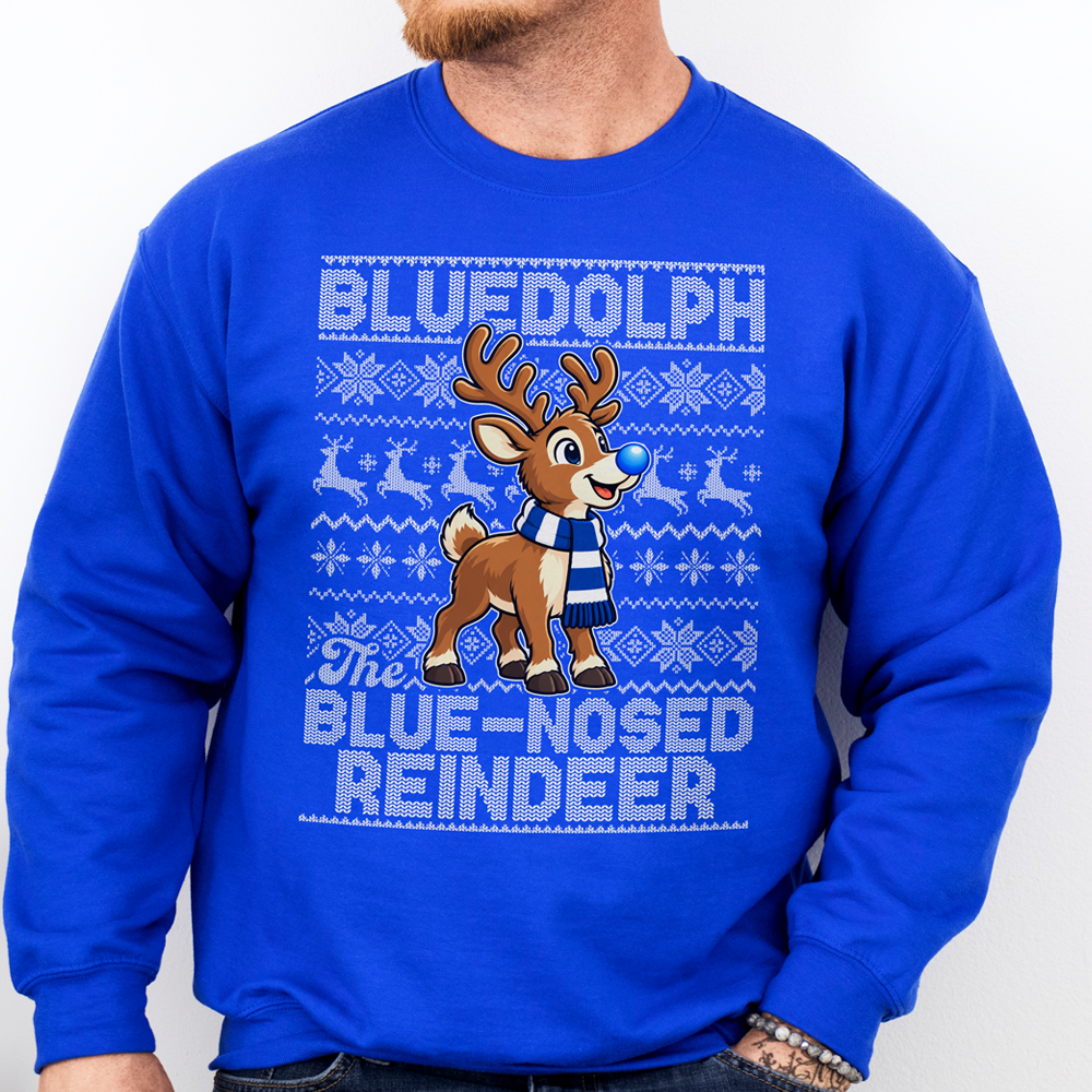 BLUEDOLPH THE BLUE NOSED REINDEER