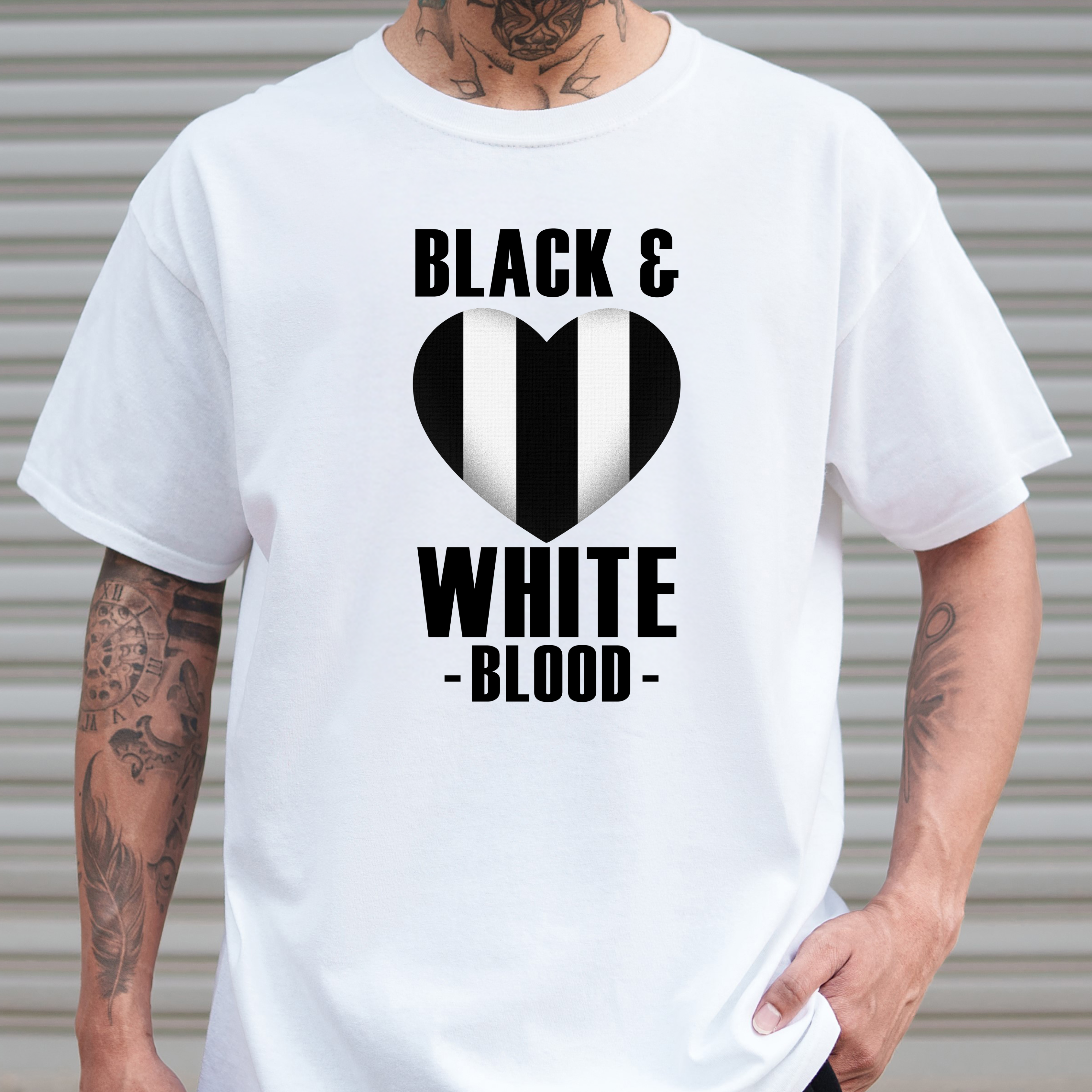 BLACK & WHITE HEART  
