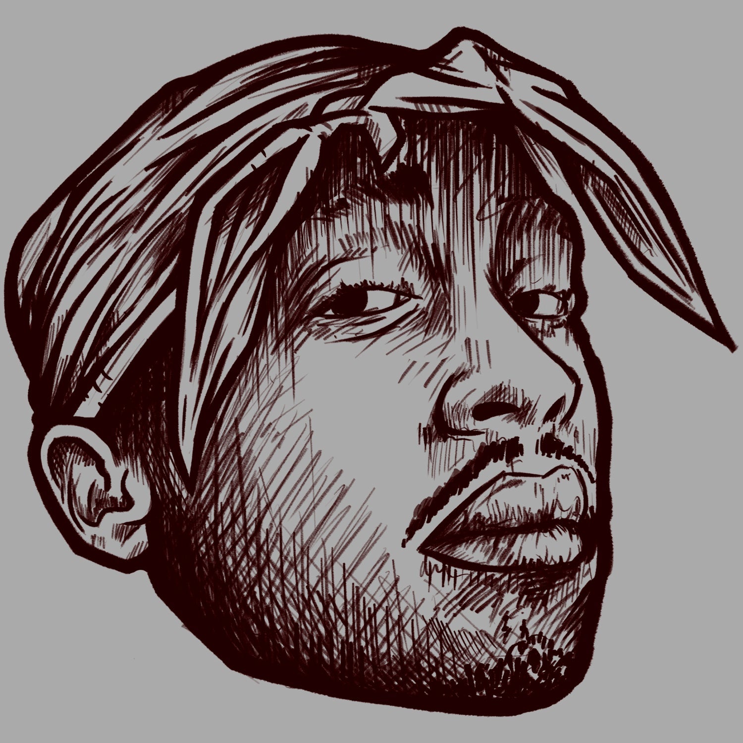 Tupac Inspired Art Kids T Shirt