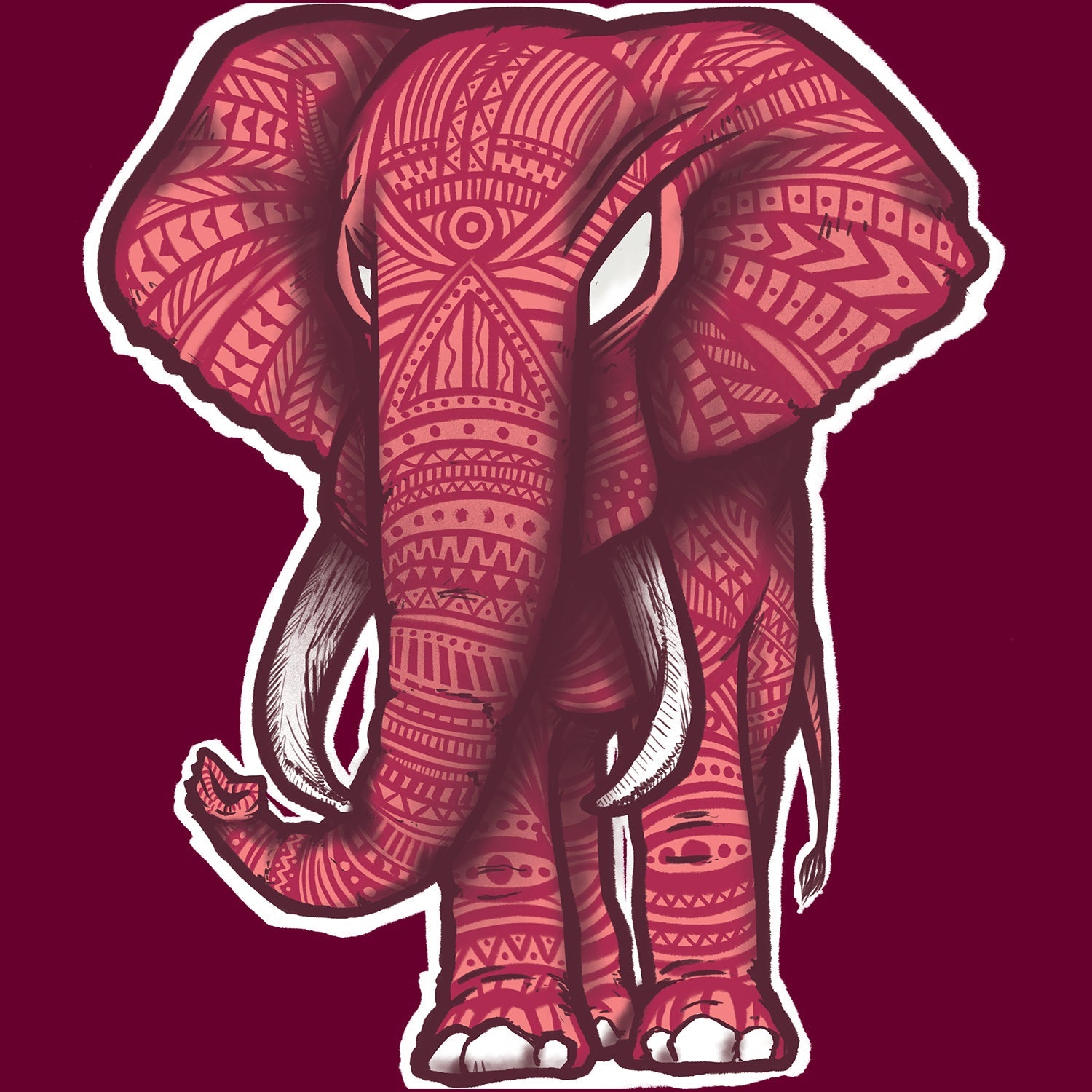 Paisley Elephant Kids T Shirt