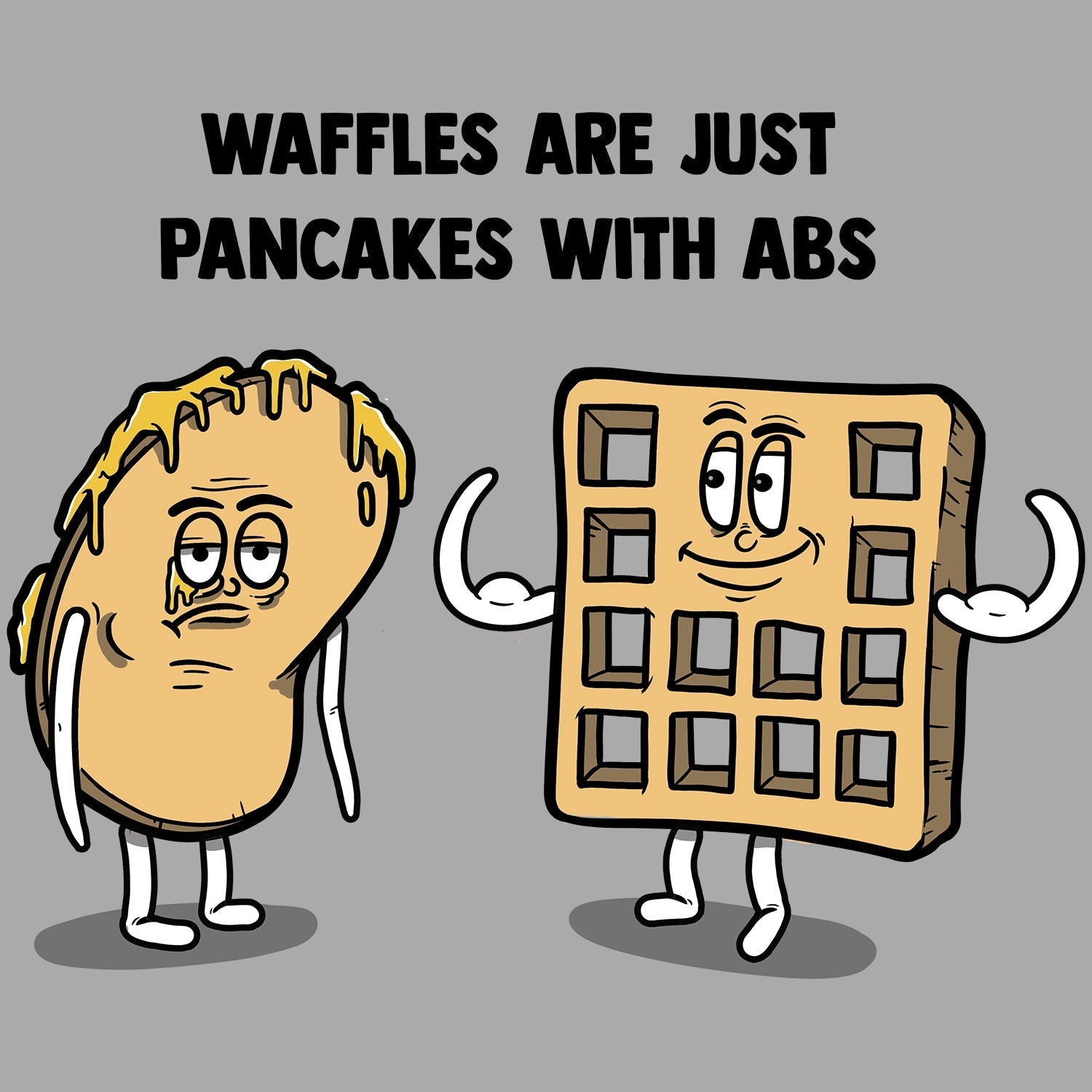 Waffles are Pancakes with Abs Kids Hoodie