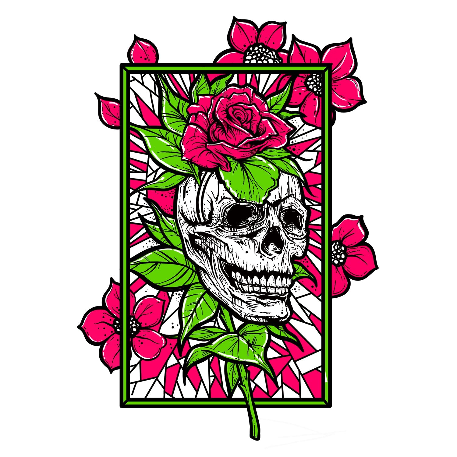 Rose Skull Kids T Shirt