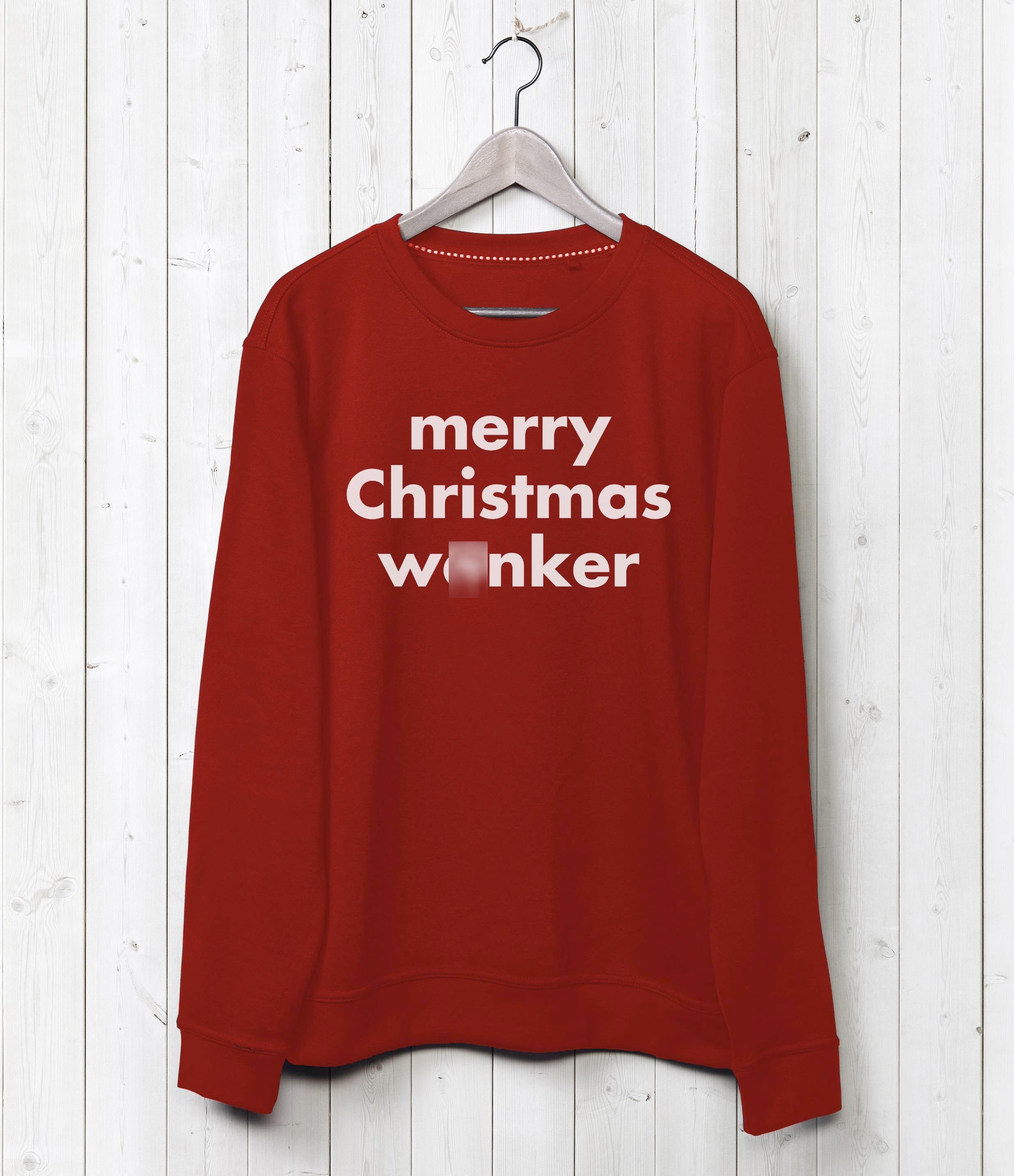 Merry Christmas W*nker Sweatshirt - Red