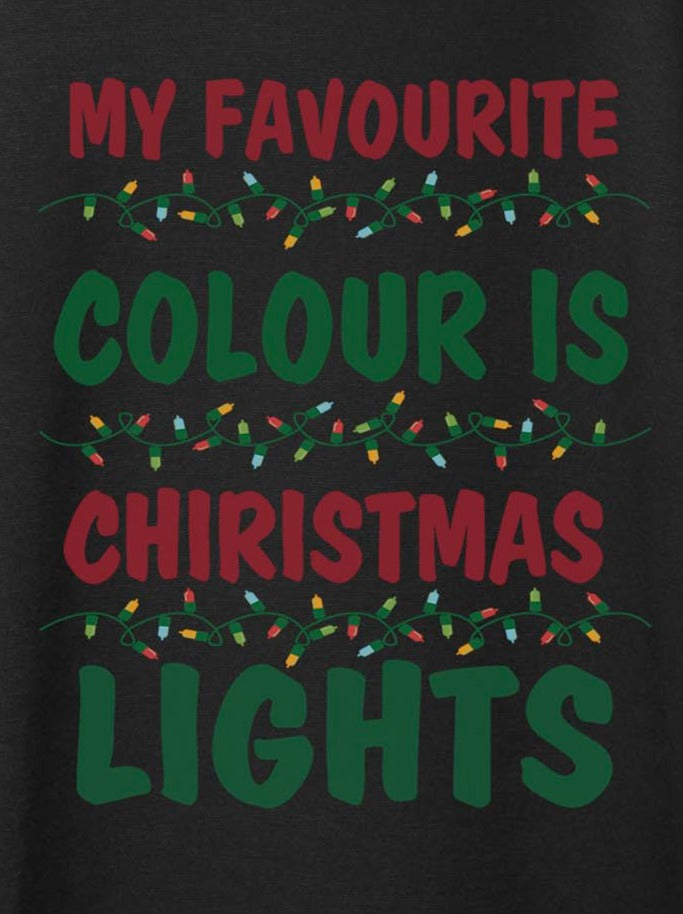 Christmas Lights Sweatshirt - Black