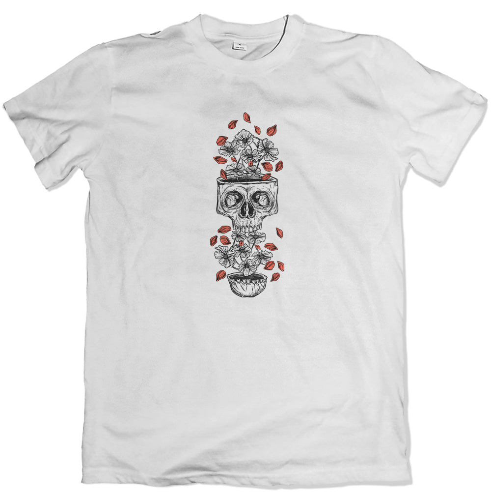 Flower Skull Kids T Shirt