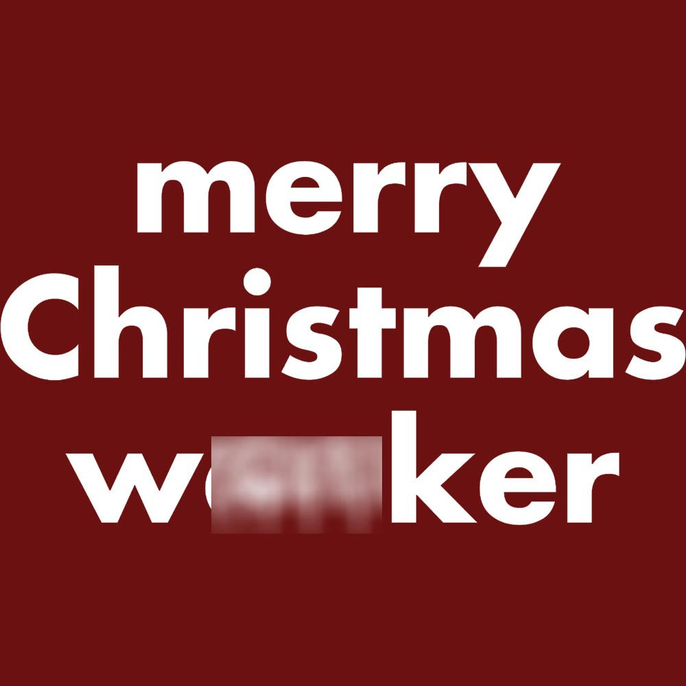 Merry Christmas W*nker T-Shirt - Red