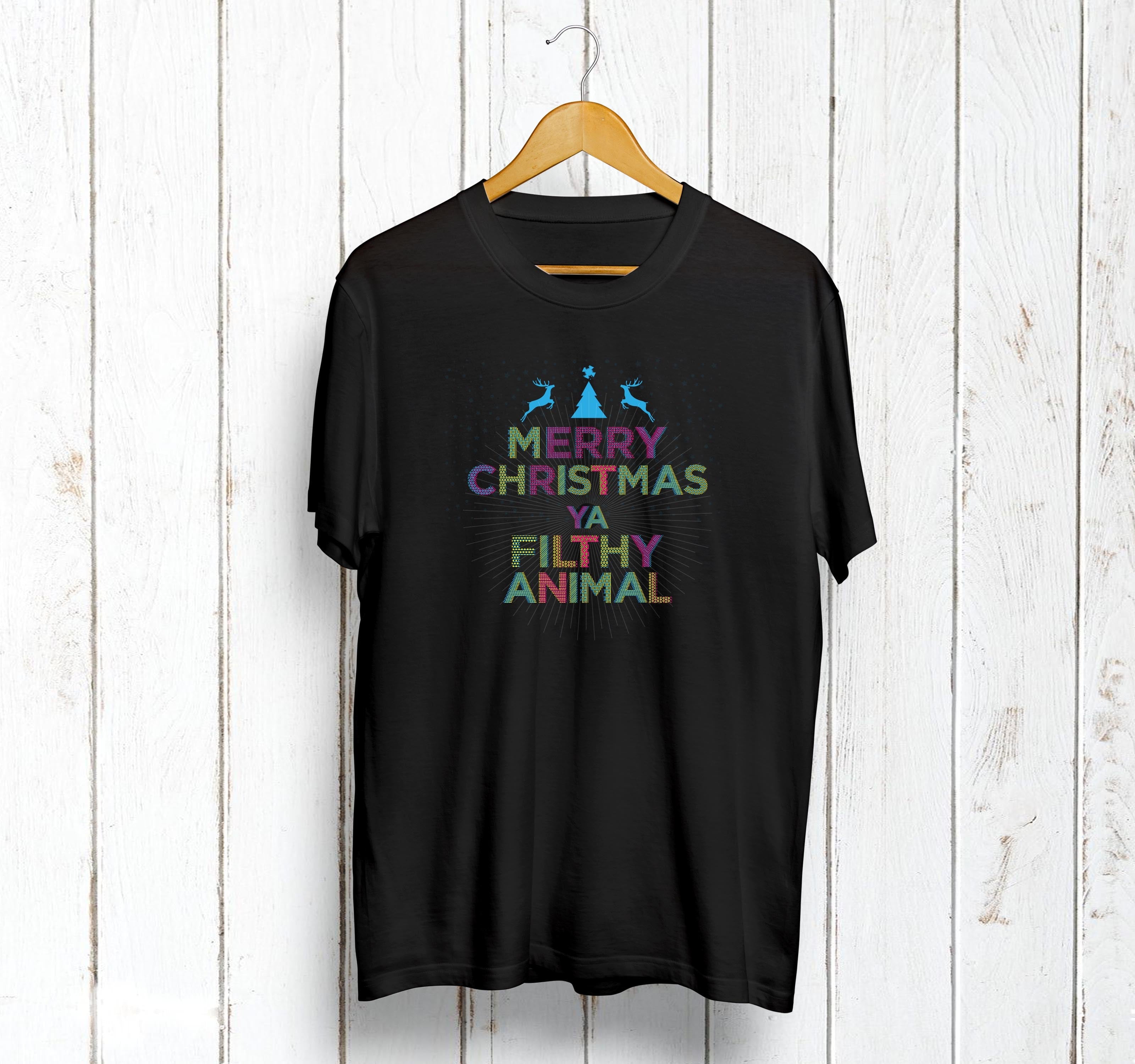 Merry Christmas Multicolour - T-Shirt